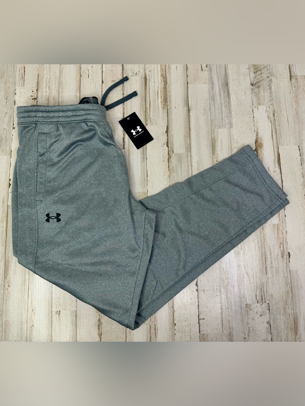 Under Armour Joggers Mens L Gray Loose Drawstring Fleece Pocket Sweatpants NWT